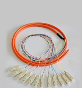 China 12 Cores Optical Fiber Patch Cord SC / UPC 1.5 Meter Fiber Optic Pigtail factory