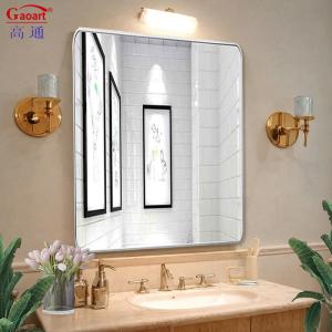 China Customized Size Black Iron House Decor Frame Mirror for Bathroom Wall Hanging Best Oval factory