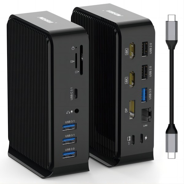China Thunderbolt 3 Dock Dual 4k 60hz 2 RJ45 Gigabit Ethernet factory