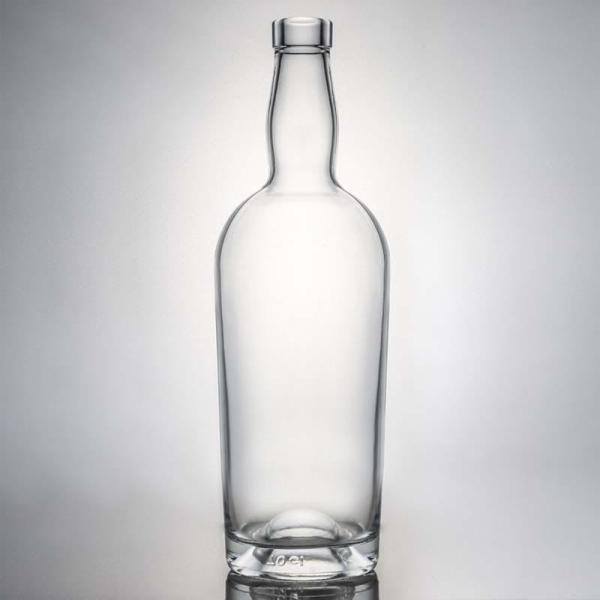 Customized Logo High Flint Gin Rum Liquor Glass Bottle with Cork 700ml 800ml