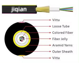 China JET 2-12 core outdoor optical fiber cable no mental manufacture supply factory