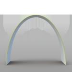 EZ Tube Arch Tension Fabric Balloon Arch Stand Round Metal Backdrop Display