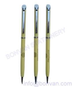 China metal pen with epoxy dome,epoxy metal pen, resin top metal pen factory