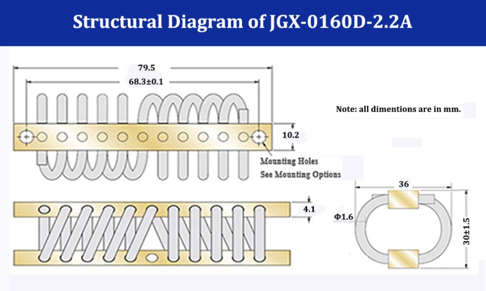 Vibration Insulation Jgx-2228d-665b Aluminum Wire Isolator for Bearing in Marine Engine