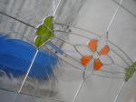 Patterned Summer Flowers Design Decorative Windows Door Glass Insert