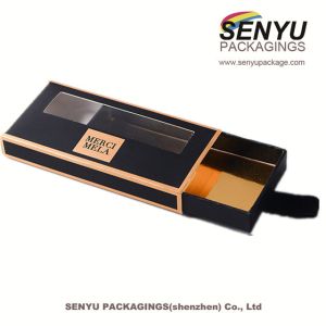 Private label empty eyelash packaging drawer boxes with window