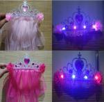 Children's crown veil garland, Korean bridal headdress, shawl wedding bridal hat