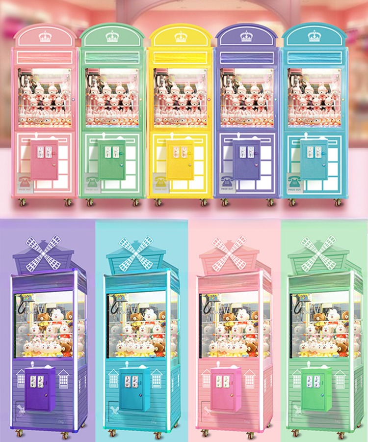 Indoor modern design arcade claw dolls vending gifts machine for game room