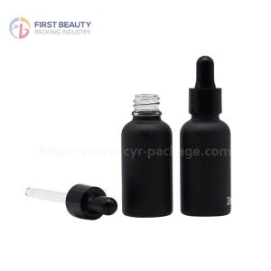 China Matte Black Essential Oil Bottle Dropper 100ml Smooth factory