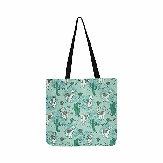 Reusable Foldable Shopping Tote Bag , Custom Printed Canvas Tote Bags