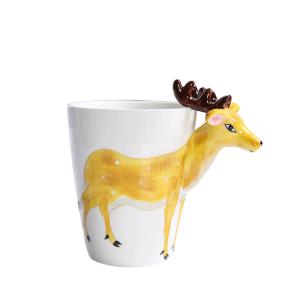 China 450ml Three Dimensional Hand Painted Ceramic Coffee Mugs factory