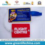 Double Pieces PVC Customized Hard Luggage Tag as Promotional Gift