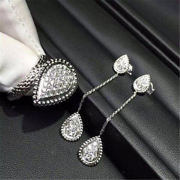 Jewelry factory in Shenzhen, China Bn Diamond Earrings 18k white gold yellow