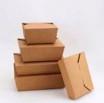 720ml Food Grade Container For Food Take Away Kraft Paper Box For Picnic Food