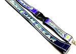 Heat Transferred Screen Printed Lanyards Purple Grounding For Sports Competition