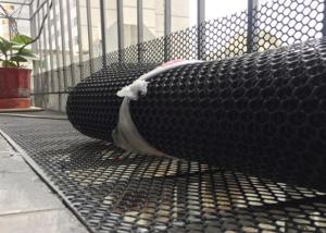 China 600g/M2 20mmx20mm Aquatic Breed 1mm Hexagonal Plastic Mesh Black Colour factory