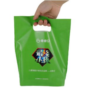 China Shopping Custom Printed Die Cut Handle Bags Opaque Recycled Poly Bag on sale