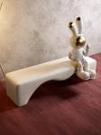 Italian Leather Hotel Custom Sofa Bed Tail Stool Long Bench Sofa Door Entry