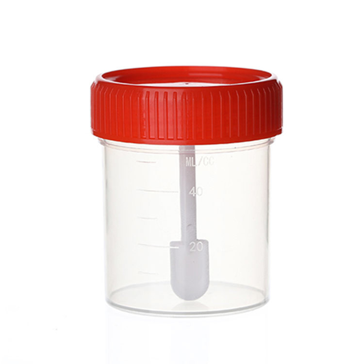 30ml 60ml 120ml 150ml Disposable Stool Sample Container Urine Cup With Spoon