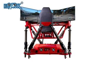 China 7000W Racing Car 9D Vr Simulator Six Axis Three Screen 5.8m2 Venue size on sale