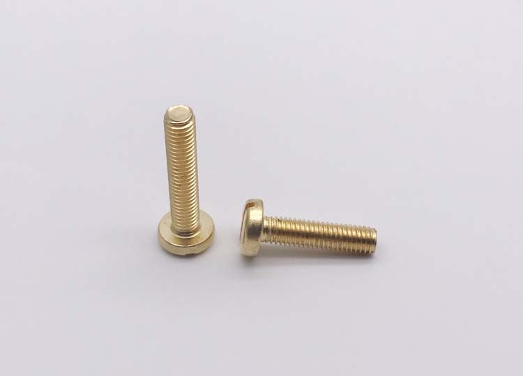 Brass Pan Head Slotted Screws Slotted Drive Pan Head Machine Screws DIN85 Slotted Drive Machine Screws