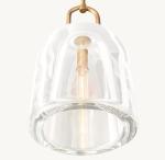 Cylinder Shape Glass Suspended Pendant Light Botanist Cloche Pendant Hardwired