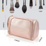 Portable Rose Golden PU Leather Toiletry Makeup Bag Waterproof Custom Travel Bag