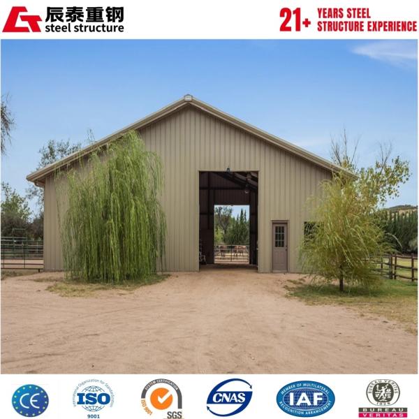Customized scheme galvanized portal steel frame agricultural building breeding