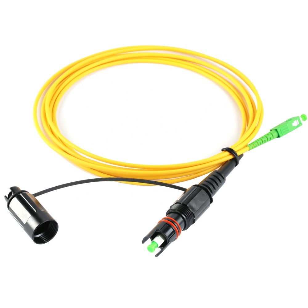 Waterproof Mini SC/APC To SC/APC FTTH Fiber Optic Patch Leads