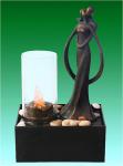 White Contemporary Design Glossy Tabletop Water Fountain Desktop OEM Acceptable