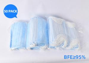 China Blue Surgical Earloop Face Mask 3 Ply One Time For Personal Care factory