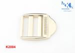 Double Heel Bar Belt Metal Backpack Buckles , Metal Strap Adjuster Buckle