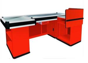 China Supermarket Checkout Counters With Transport Tape , Custom Stainless Steel Countertops factory