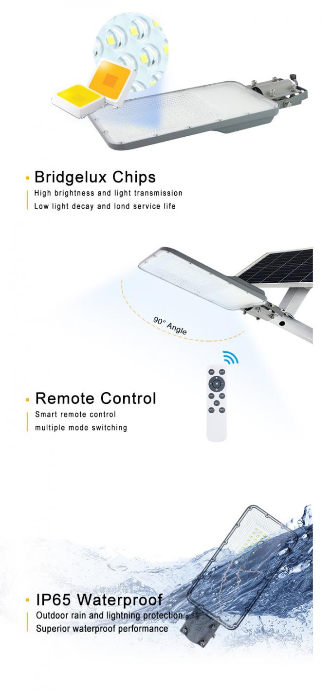 Pathway Outdoor Waterproof 170lm/W Solar Powered Led Street Lights 3