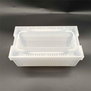 China Transparent Rectangle Wafer Carrier Box 3 Inch Wafer Cassette factory