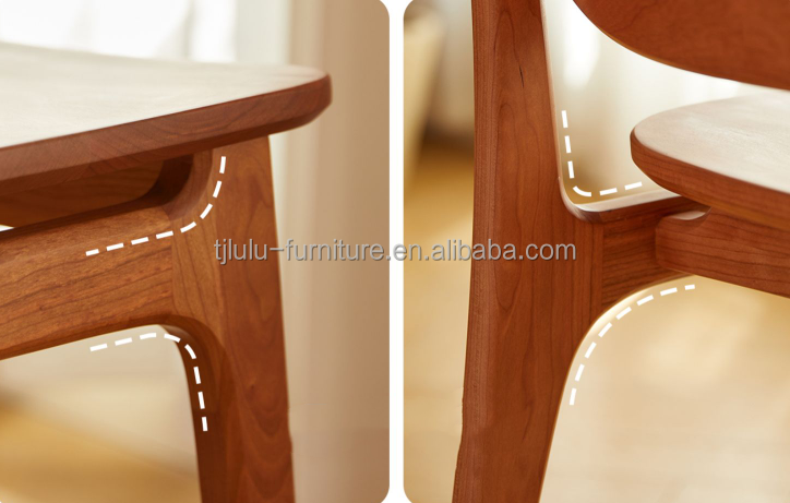 Home Furniture Modern Woven Natural Rattan Solid Wood Dining Chair for Hotel and Restaurant
