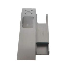 China Extruded CNC Aluminum Parts Drilling Medical B Car Support Parts Silver Wire Drawing factory