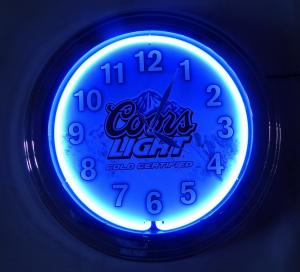 China 15 inch Neon clock factory