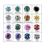 Wholesale GRA Moissanite Gray Pink Yellow Champagne Blue Green Round Cut Loose