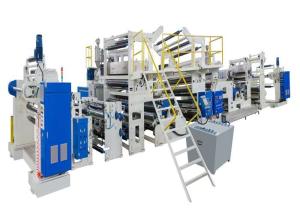 China LLDPE Non Woven Paper Plastic Coating Machine High Fastness Uniformity factory