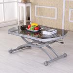 Pneumatic Lifting Center Coffee Table , Glass Lift Top Coffee Table