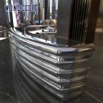 Silvery Luxury Reception Desk Commercial Modern Reception Counter