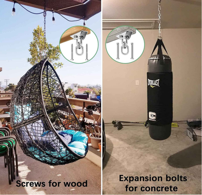 Swing Hangers and Springs Hanging Kit Heavy-Duty 304 Stainless Steel for Hammocks