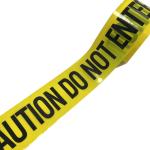 PE Warning Tape CAUTION Traffic Safety Yellow Background Black Lettering Printed