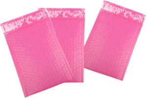 China No Toxic Pink Bubble Wrap Envelopes Seamless Bottom For Maximum Protection factory