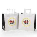 100% Eco-Friendly Recyclable Reinforced Handle Small Gift Craft Paper Bag With