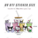 UV DTF Cup Wrap Transfer Stickers For Glass Crafting Cup Decal Stickers For 16OZ