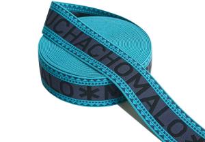 Women Jacquard Nylon Elastic Webbing 3.8cm Width For Bags , Garment