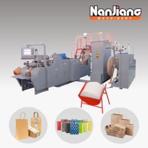 China WFD-120 70-150Bags/Min Roll Fed Food Paper Bag Making Machine Twisted Handle Fully Automatic factory