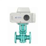 Full Lined Ceramic Flanged Motorized Ball Valve For Acid Waste Water